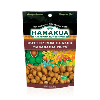 Butter Rum Glazed Macadamia Nuts (10oz Pouch)