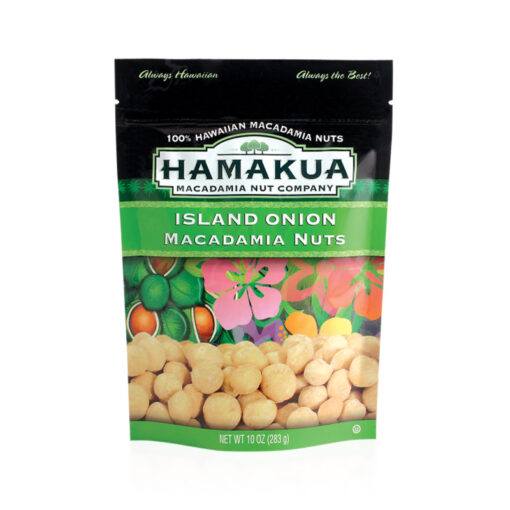 Island Onion Macadamia Nuts (10oz Pouch)